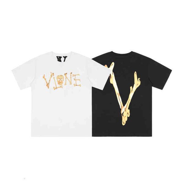 

men's t-shirts summer loose bone printing casual round neck short sleeve t-shirt for men and women with large v nvjj, White;black