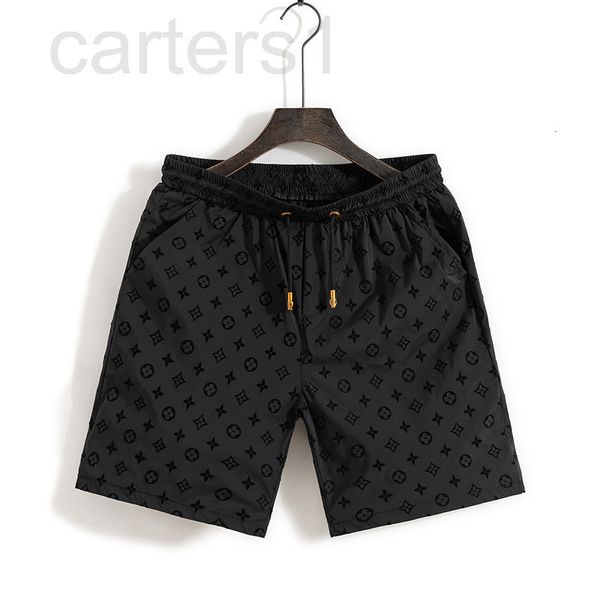 

men's pants designer summer new fashion men's shorts versatile thin flocking slim fit beach pants men xbwk, Black