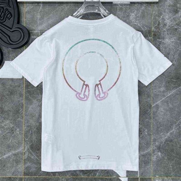 

designer classic men's t shirts ch summer short sleeves letter horseshoe sanskrit cross print sweatshirts t-shirts woman loose tees gr5, White;black