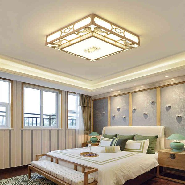 

pendant lamps led flat panel simple chinese ceiling light style gold rectangular living room thin circular bedroom ing