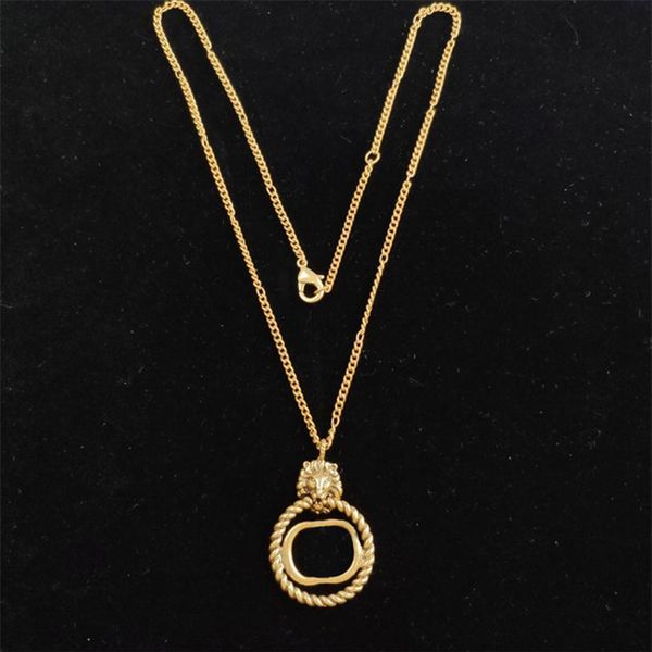 

classic animal head necklace designer metal letter pendant ing pattern accessories ladies party jewelry birthday gift237n, Silver