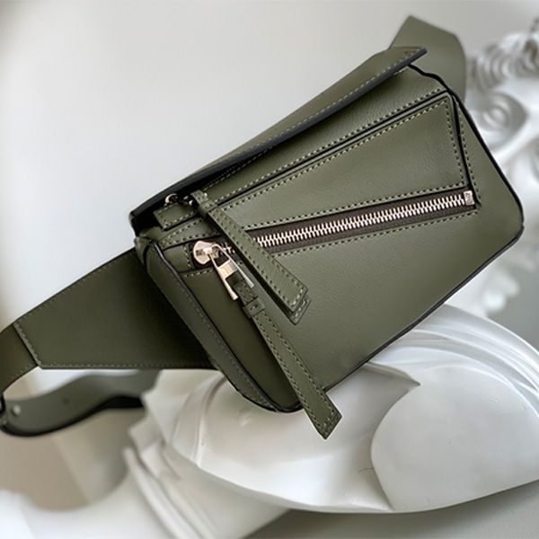 

men's waist bags motorcycle women's zipper geometry package chest crossbody bag oblique satchel logo shoulder messenger bags cowhi