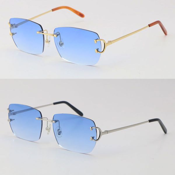 Para quadro feminino óculos novo modelo lente de metal sem aro moda óculos de sol masculino ct00920 óculos de condução c decoração de alta qualidade designer ouro