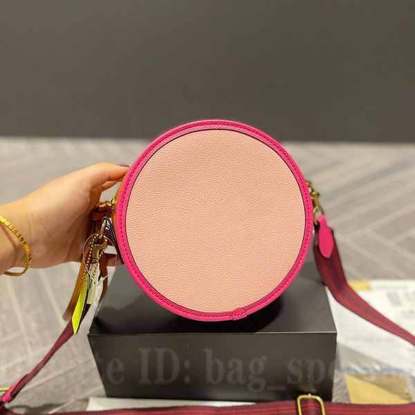 

new designer oblique cross bag fashion womens round cake bag hit color letter printing zipper closure large capacity all match