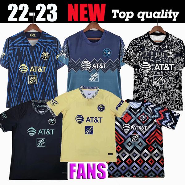 

22 23 club america home away soccer jerseys 2022 2123 unam third leon henry camisas de futebol football shirts m.layun, Black;yellow