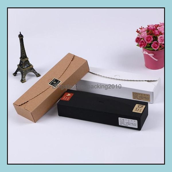 Dessert Aron Box Nero Marrone Colore bianco Imballaggio pasticceria Torta Muffin al cioccolato Biscotti per confezione di biscotti Sn1981 Drop Delivery 2021 Imballaggio B