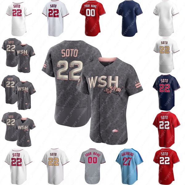 CJ Abrams Jersey de beisebol Jeimer Candelario Joey Meneses Victor Robles Keibert Ruiz Dominic Smith Luis Garcia Lane Thomas Kenzie Gore