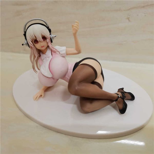 

huiya01 anime super sonico lie prone posture ver pvc action figure collectible model toys doll gift q0722