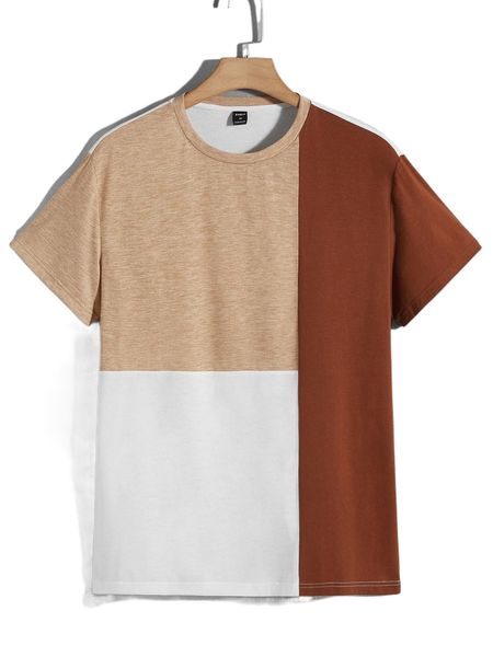 

men cut and sew tee t3of#, White;black