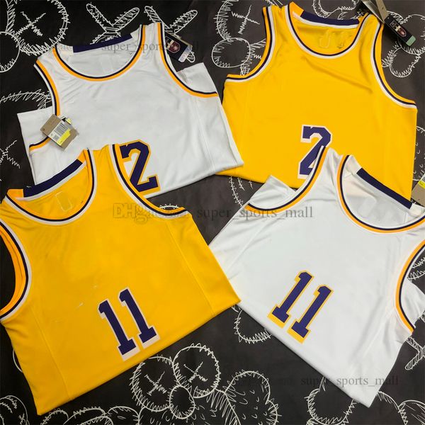

printed basketball jerseys #2 #11 irving jersey white yellow mens, Black;red