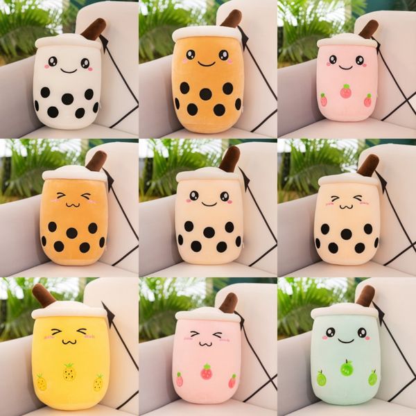 

keepsakes dhl 25cm 35cm 50cm plush toys doll cute fruit drink stuffed soft pink strawberry milk boba cup toy bubble tea pillow cushion kids
