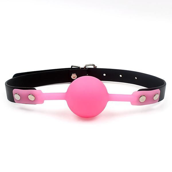 

toys for couples flirting games mouth stuffed bondage oral fixation pu leather band silicone ball gag