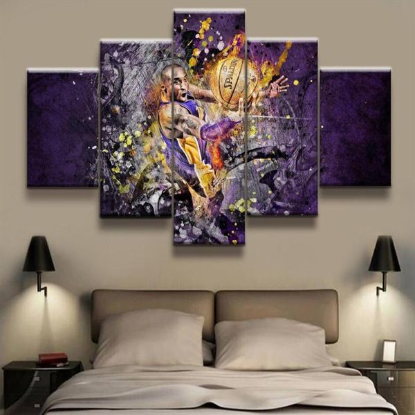 

wall painting canvas print basketball player 5 pieces pictures modern wall 251v