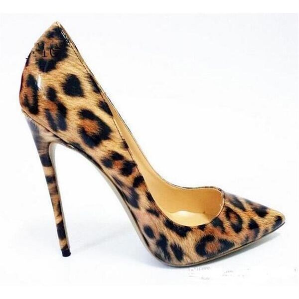 

2018 leopard shoes woman ired bottom high heels women pumps 12cm heels ladies wedding shoes high heels2786, Black