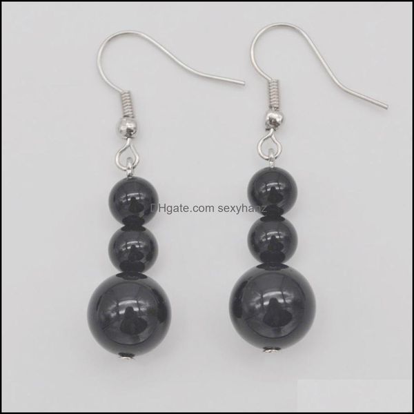 

other earrings jewelry fashion natual black carnelian stone beads gem gift drop delivery 2021 dhc9p, Golden;silver