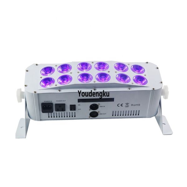 

8pcs par led batterie wifi dmx stage 12x18 rgbwa uv 6in1 wireless slim wall washer led 18w disco lights party for home