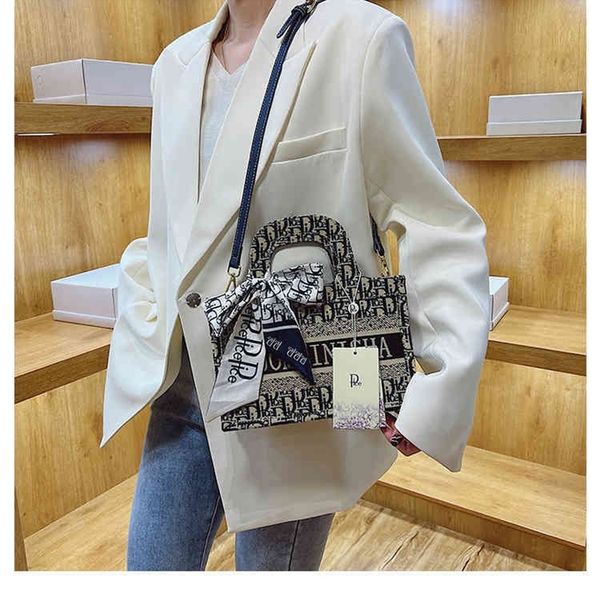

60% off trendy bags 2022 new designer handbags shopping hand sense tote canvas one