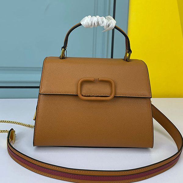 

women handbags crossbody bag briefcases shoulder bags matte leather hardware letter buckle removable striped shoulder strap hard handle wall