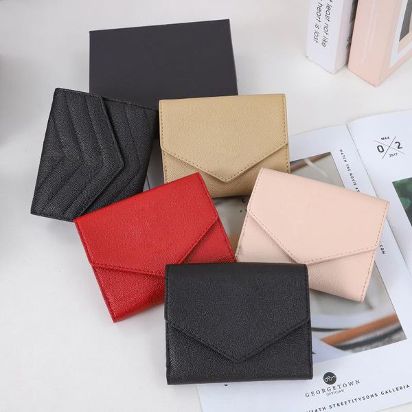 

new 2022 designer wallet women leather canvas business credit card holders men designers wallets purse cardholder with box 12.5x10x2.5cm, Red;black