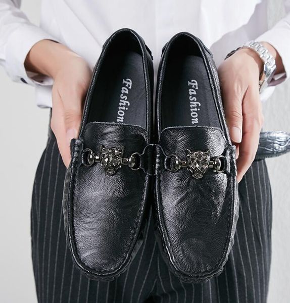 

men casual shoes loafers men's summer driving classic slip on flats designer fashion moccasins for men size: eu39-44, Black