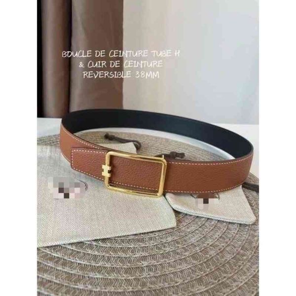 

designer belts herme belt men's leather belt love horse letter metal button head and women's double-sided business home gift givin, Black;brown