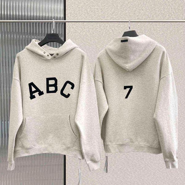 

new fg season 7 flocked abc hoodie essential oversized sweatshirts fashion men's and women's hoodie casual wear t220726, Black
