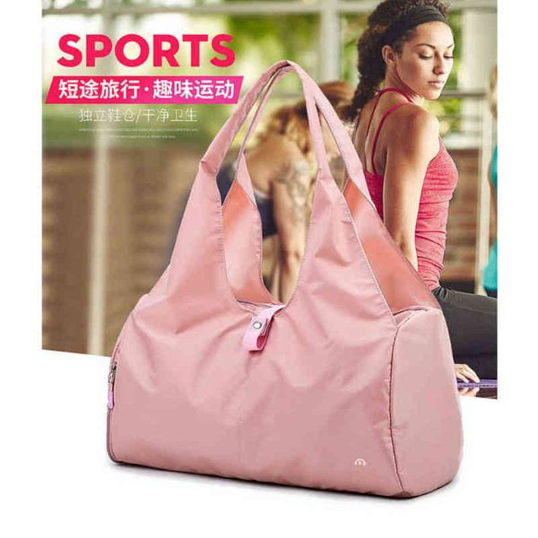 

sacks lulu bags outdoor fitness travel large capacity portable shoulder sports waterproof shoe dry and wet separation sack gqb7