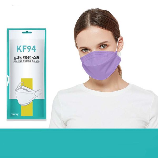 KN95 máscara adulto forma forma 10 peças cor descartável cor tridimensional 3d peixe boca folha de salgueiro tipo anti-haze máscaras face