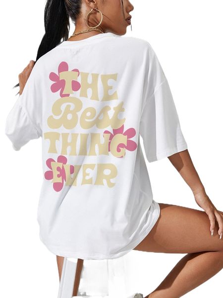 

f.loral a.nd s.logan graphic o.versized tee 193p#, White