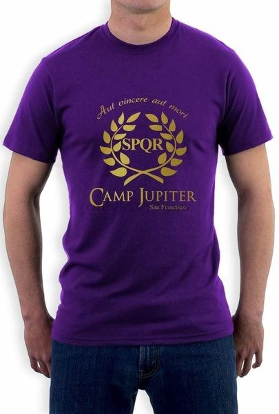 Herren T-Shirts Camp Half-Blood Branches T-Shirt Jupiter Spqr Lila Sci-Fi Percy Jackson