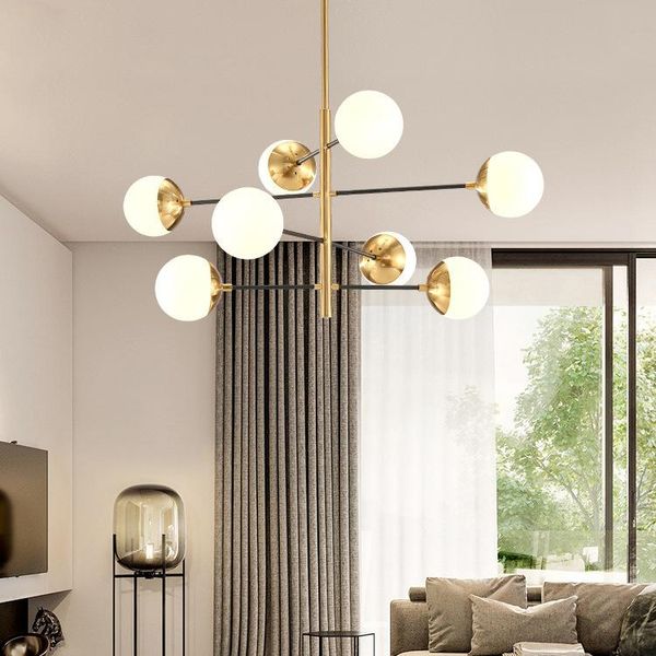 Pendelleuchten Nordeuropäischer Stil Licht Luxus Magic Bean Kronleuchter Einfaches modernes Wohnzimmer Restaurant Cooler Baumzweig GoldenPendant
