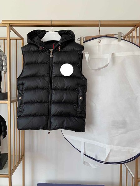 

2022 fashion winter dwon vest jacket men woman thicken watm casual hoodies sleeveless vest padded coats, Black;white