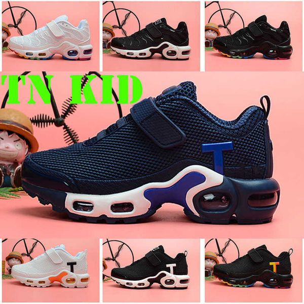 

kids kpu breathable tn plus sports running shoes children boy girls trainers tn kids sneaker classic outdoor toddler sneakers size 28-35, Black