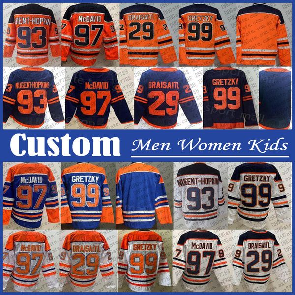 

connor mcdavid leon draisaitl hockey jersey custom darnell nurse ryan nugent hopkins zach hyman evan bouchard evander kane mattias ekholm co, Black;red