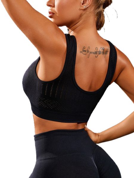 

hollow out sports bra 50cj#, Gray
