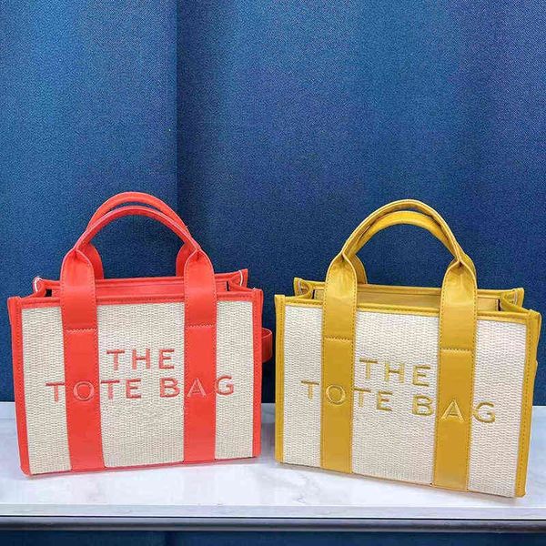 

women handbags hand made straw tote bag designer luxury shoulder crossbody s large capacity summer beach fashion sac 220617