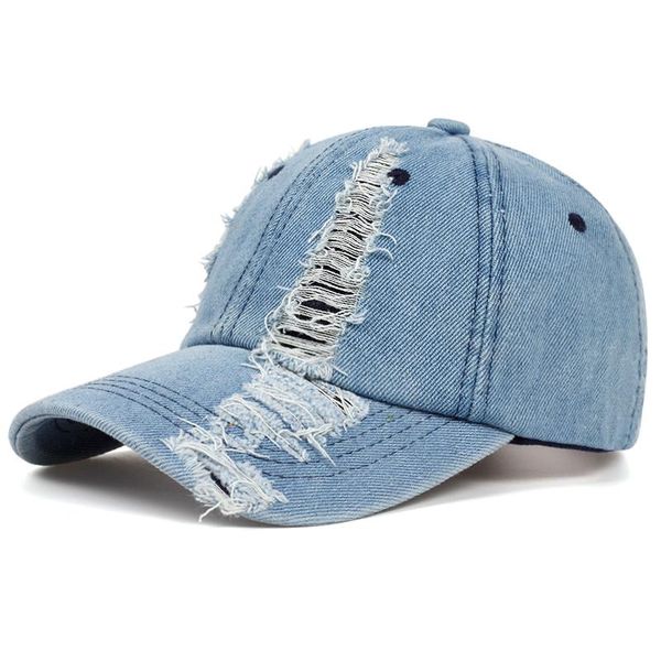 

ball denim caps hiphop summer and autumn fashion worn cap outdoor leisure visor hat trend hole baseball hip hop sport hats, Blue;gray