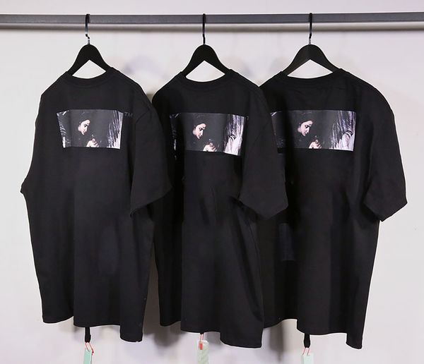 

2022 designer fashion mens t-shirts casual retro oil painting summer men womens loose t-shirt letter print short sleeve high street luxury, White;black