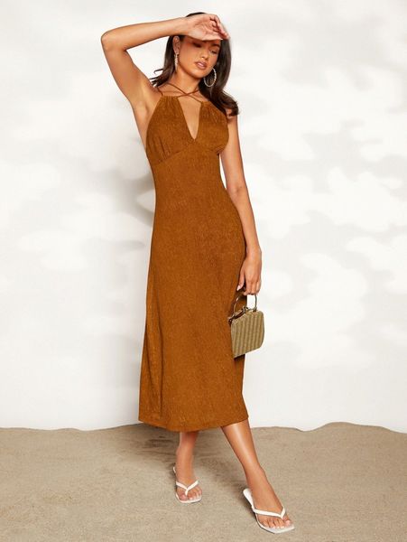 

ruched criss cross cami dress j9m6#, Black;gray