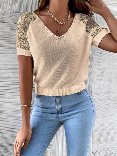 

lace raglan sleeve knit n9mz#, White;black