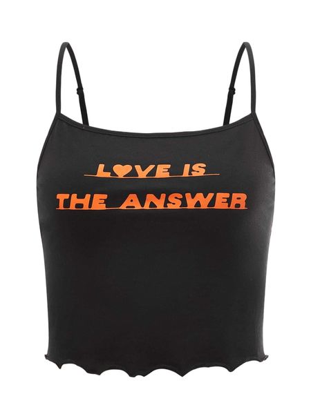 

x tartagain slogan graphic lettuce trim cami 48gx#, White