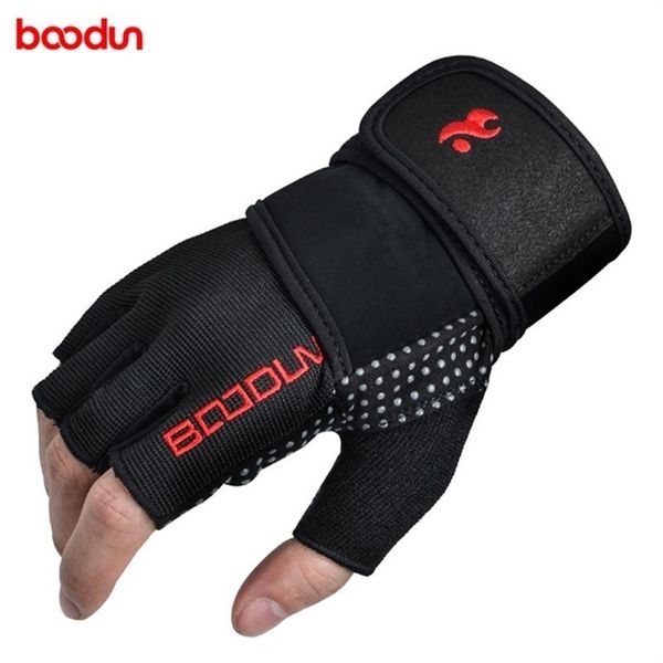 Booodun s m l erkek kadın spor salonu eldivenleri yarım parmak fitness ağırlığı kaldırma eldivenleri egzersiz eğitimi crossfit eldivenleri bilek desteği 220422
