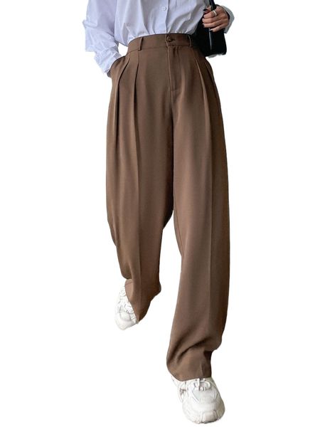 

dazy high waist plicated detail pants o1cv#, Black;white