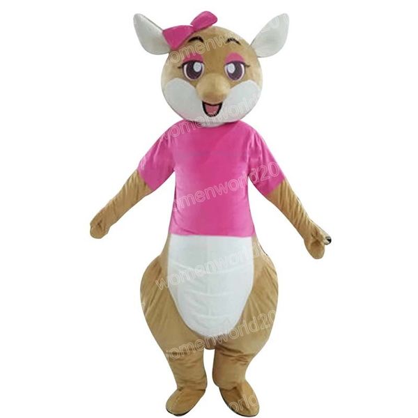 Costume da mascotte di canguro di Halloween, coniglietto di cartone animato, personaggio, abiti, carnevale, adulti, festa di compleanno, vestito operato, vestito unisex