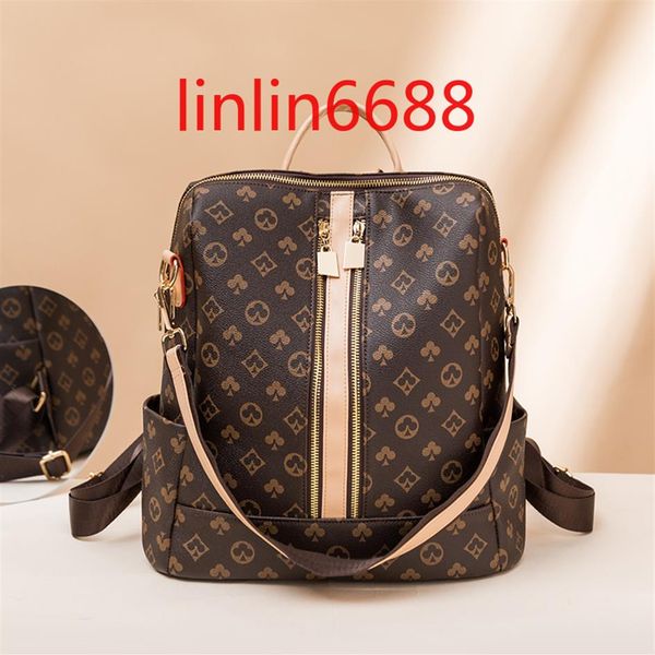 

made in china luxury backpack women's high-quality bag texture leather backpack fashion leisure travel luxury designer large-316z