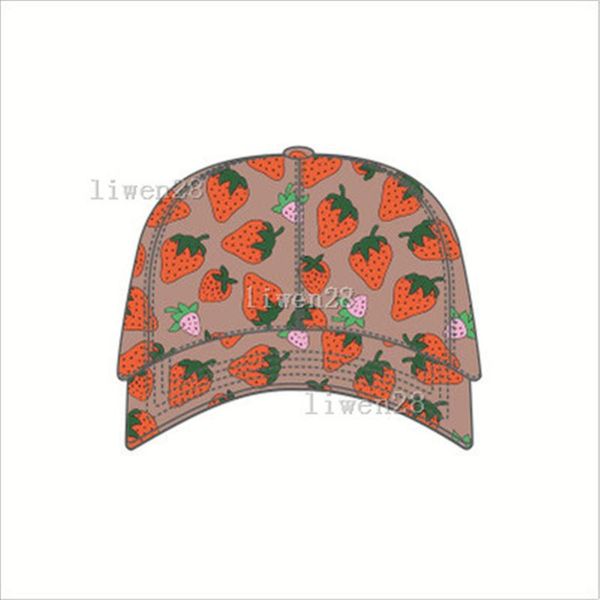 

hight quality strawberry baseball caps cotton cactus letter caps summer women sun hats outdoor adjustable adults and children snap2287, Blue;gray