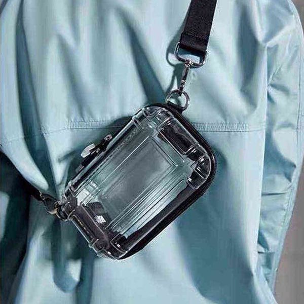 

fashion acrylic clear box shoulder bag mini transparent pc cosmetic wash make up designer s for women crossbody s flap 220617