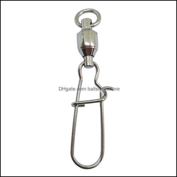

terminal tackle fishing sports outdoors 1000 pieces/lot ball bearing swivel with duolock snap stainless saltwater bass sinker connector cr