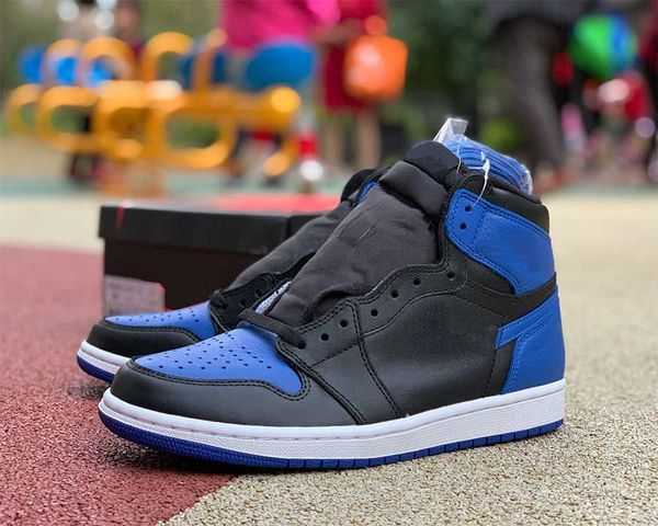 

shoes 1 jumpman 1s high og royal blue black men women sneakers trainers