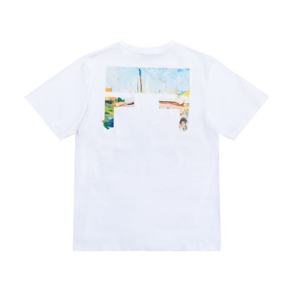 

loose summer mens t shirts fashion tees designers offs brands man women casual t-shirt luxury clothing street shorts sleeve letter arrow bl, White;black